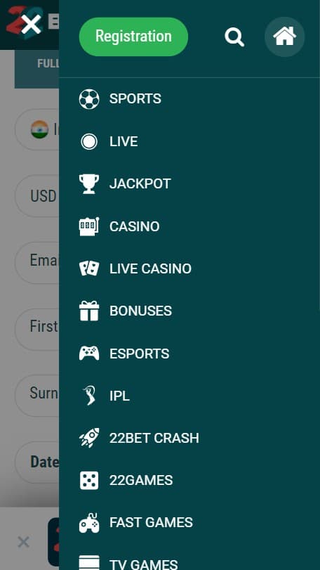 22 bet apk