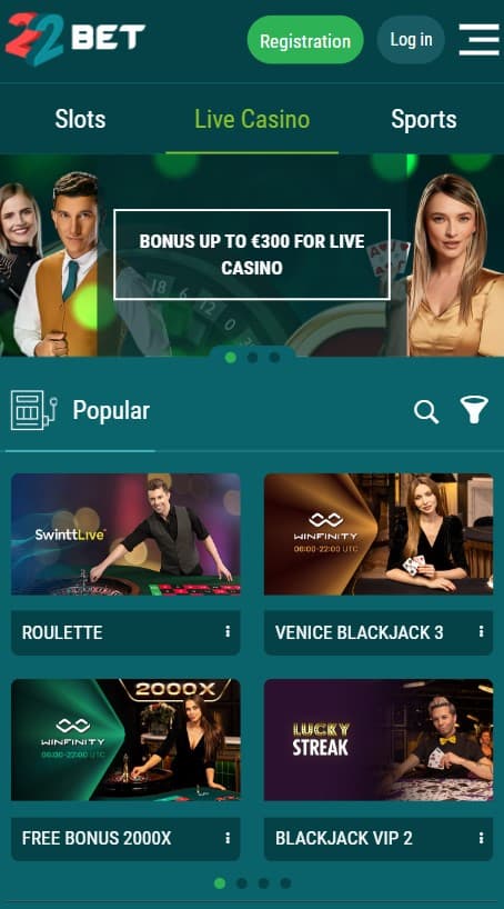 22 bet app